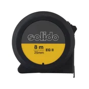 SOLIDO tračni meter 8 m x 25 mm, črn, kontrolni znak EG, natančnost II