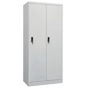 Vidaxl Garderobna omara svetlo siva 80x50x180 cm jeklo