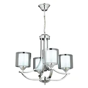 Lestenec na verigi NOVARA 4xE27/40W/230V sijajni krom