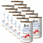 Konzerva Brit Mono Protein Lamb & Rice, 12x400 g