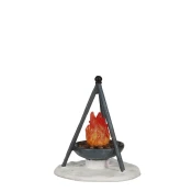 Novoletni dekor ogenj 7.5x7.5x9cm