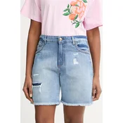 Just Cavalli Jeans kratke hlače 80PAD5S5 CDWCD Mornarsko modra Loose Fit