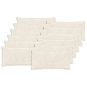 vidaXL Prevleka za blazino 12 kos HOUTEN Bela 40 x 80 cm