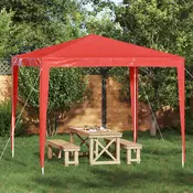 Šator za zabave 250 x 250 x 240 cm Crvena PE i celik
