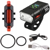 SP LED KOLESARSKE LUČI SPREDNJE IN ZADNJE, KOMPLET USB KOLESARSKE LUČI