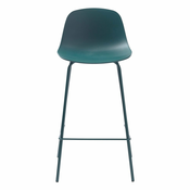 Modrozelen plastičen barski stol 92,5 cm Whitby – Unique Furniture