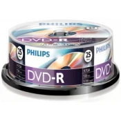 PHILIPS DVD-R PHILIPS 4,7 GB 16X paket 25 enot - DM4I6B25F, (21716539)