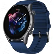 GS Univerzalni silikonski pašček 22 mm, s križno črto, moder