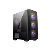 MSI Micro ATX FORGE M100A kućište, 4x A-RGB ventilatora, bez napajanja, sa staklenom stranom, crno MAG FORGE M100A