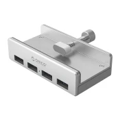 Orico MH4PU razdelilnik za namestitev na monitorjevo stojalo, 4x USB-A - srebrna