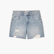 Cropp - Denim kratke hlače z učinkom pranja - modra
