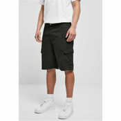 Mens Big Cargo Bermuda Shorts Black