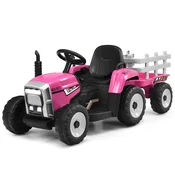COSTWAY Baterijski traktor s prikolico Baterijski avtomobil, (5000068366)