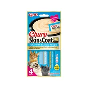 Churu Kremni mačji prigrizek - Skin&Coat, 4 x 14 g - Tuna s pokrovačami