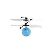 Helikopterska krogla leteča plast 13x11cm reagira na gibanje roke z USB kablom modra