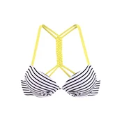 VENICE BEACH Bikini zgornji del rumena/črna/bela