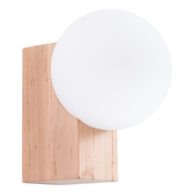 Stenska svetilka v beli in naravni barvi o 12 cm Solum – Sollux