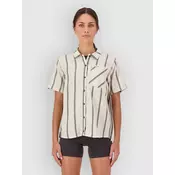Mons Royale At Merino Tech Tee bone stripe