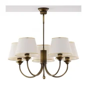 Jupiter 2133 - Lestenec na drogu CLASSIC 5xE27/15W/230V bronza/patina/krem