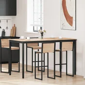 vidaXL Barska miza Naravna 110 x 55 x 105 cm Masivno borovo les