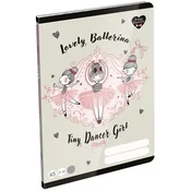 ICO: LizzySuli Lovely Ballerina Tiny Dancer črtan zvezek za 4. razred A/5 21-32