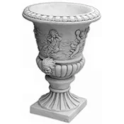 Casa Padrino baroque garden decorative flower pot gray A� 55 x H. 78 cm - Magnificent baroque style plant pot - Baroque garden decoration - Baroque terrace decoration - Baroque garden accessories