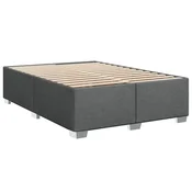 Vidaxl Posteljni okvir brez vzmetnice temno siv 160x200 cm blago