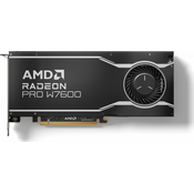 AMD AMD GPU W7600 8GB GDDR6 128bit, 20Tflops, 4x DP 2.1, aktivni ventilator, RDNA3