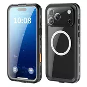 Vodootporna maska ShellBox WaterProof za iPhone 17 Pro Max s IP68 za spuštanja do 1.5m dubine - crna