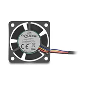 Delock 67299 aksialni ventilator 24 V DC 40 x 40 x 20 mm črn