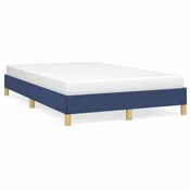 shumee vidaXL Posteljni okvir brez vzmetnice moder 120x190 cm blago