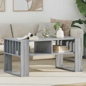 vidaXL Klubska miza Siva Sonoma 92 x 49,5 x 45 cm Konstruiran les