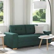 vidaXL Dvosed temno zelen 180x77x82 cm blago