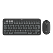 Logitech Pebble 2 Combo -  Bluetooth LE - QWERTY - International USA - graphite