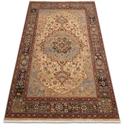 Rugsx Volnena preproga KESHAN Čopki, Rozeta orientalski 160x230 cm Bež