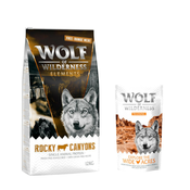12 kg suhe hrane Wolf of Wilderness + Snack gratis! - Rocky Canyons - govedina iz proste reje + High Valley - govedina (monoprotein)