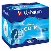 VERBATIM CD-R (10 pakiranja) Audio / Live it! / Boja / Jewel / 80 min