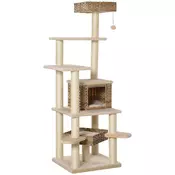 Homestar Mačje drevo iz ratana XXL 55x55x174 cm bež rjava