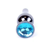 Gardj Europe Plug-Jewellery temno srebrni analni čep – svetlo modri