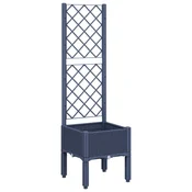 Vidaxl Cvetlično korito z oporno mrežo modro sivo 40x40x142 cm PP