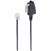 Shiverpeaks Shiverpeaks faks priključni kabel [1x moški konektor TAE-N - 1x RJ11 vtič 6p4c] 3 m črna, (20411215)