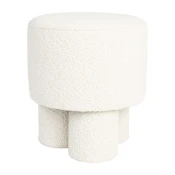 Bel tabure iz tkanine bouclé Marcos – White Label