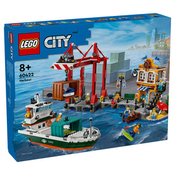 LEGO City 60422 Obalna pristanišče s tovorno ladjo