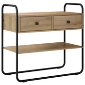 Vidaxl Konzolna miza Artisan hrast 80 x 40 x 75 cm Inženirski les
