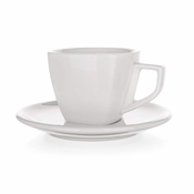 Banquet Skodelica in krožnik kvadratni ALBA 250 ml, komplet 6 kosov