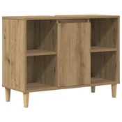 Vidaxl Kopalniška omarica artisan hrast 80x33x60 cm inženirski les