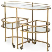 Casa Padrino luxury serving trolley vintage brass 105 x 50 x H. 82 cm - Hotel restaurant gastronomy trolley - Luxury hotel restaurant gastronomy accessories - Luxury furniture