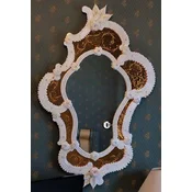 Casa Padrino luxury baroque mirror white/gold - Magnificent wall mirror in the venetian style - Castle furniture - Baroque furniture - Luxury furniture in baroque style - Made in Italy
