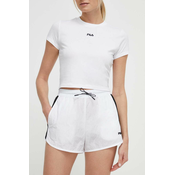 Kratke hlače Fila Limassol ženske, bela barva, FAW0775