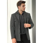 K9532 DEWBERRY MENS COAT-PLAIN ANTHRACITE
